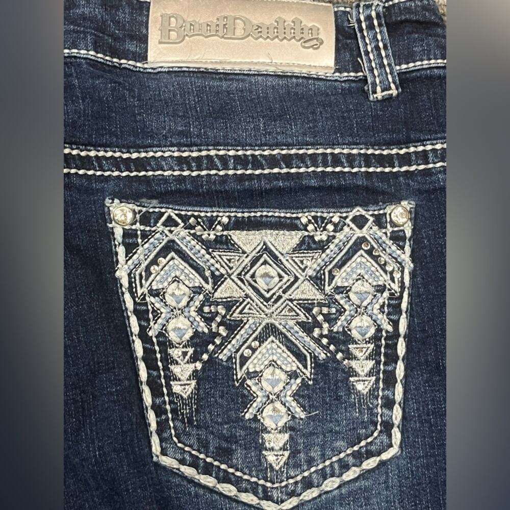 Boot Daddy Aztec Drop Boot Cut Jeans Women 10 Western Cowgirl Embellished Rodeo - Picture 5 of 8